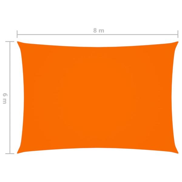 Sonnensegel Oxford-Gewebe Rechteckig 6x8 m Orange