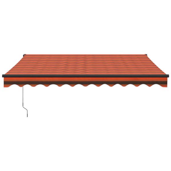 Elektrische Markise mit Kurbel Orange und Braun 3,5x2,5 m