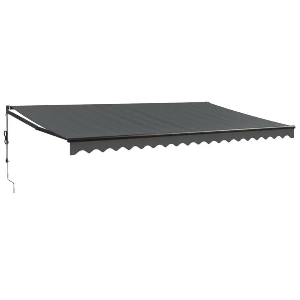 Elektrische Markise mit Kurbel Anthrazit 5x3 m