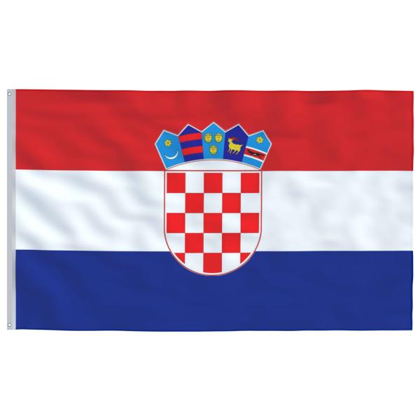 Flagge Kroatiens mit Mast 5,55 m Aluminium