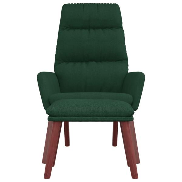 Relaxsessel mit Hocker Dunkelgrün Stoff