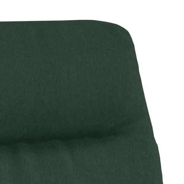Relaxsessel mit Hocker Dunkelgrün Stoff