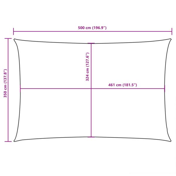 Sonnensegel Oxford-Gewebe Rechteckig 3,5x5 m Gelb