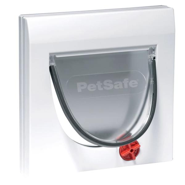 ARDEBO.de - PetSafe Katzenklappe 4-Wege Manuell ohne Tunnel Classic 919 Weiß
