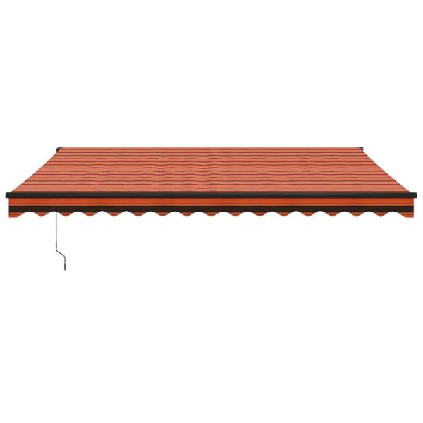 Elektrische Markise mit Kurbel Orange und Braun 4x3 m
