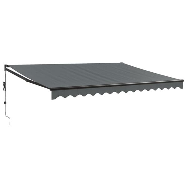 Elektrische Markise mit Kurbel Anthrazit 4x3 m
