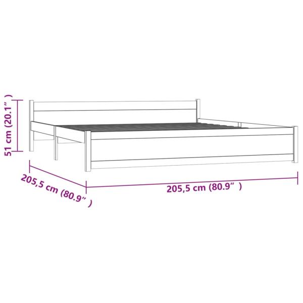 Massivholzbett ohne Matratze 200x200 cm