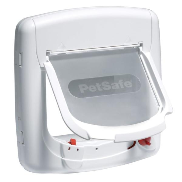 ARDEBO.de - PetSafe Katzenklappe 4-Wege Magnetisch Deluxe 400 Weiß