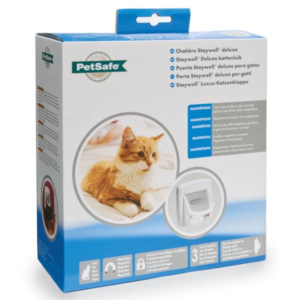 PetSafe Katzenklappe 4-Wege Magnetisch Deluxe 400 Weiß