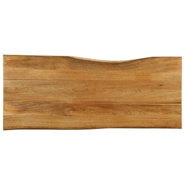 ARDEBO.de - Tischplatte mit Baumkante 140x60x3,8 cm Massivholz Mango