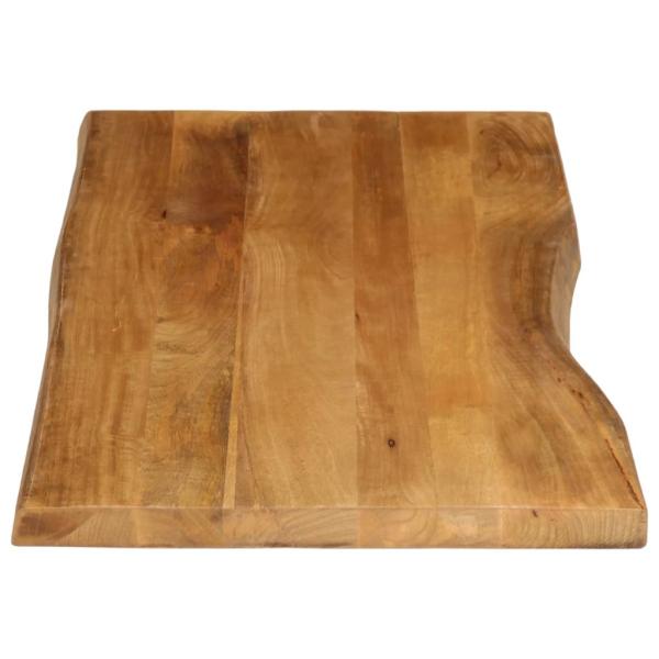 Tischplatte mit Baumkante 140x60x3,8 cm Massivholz Mango