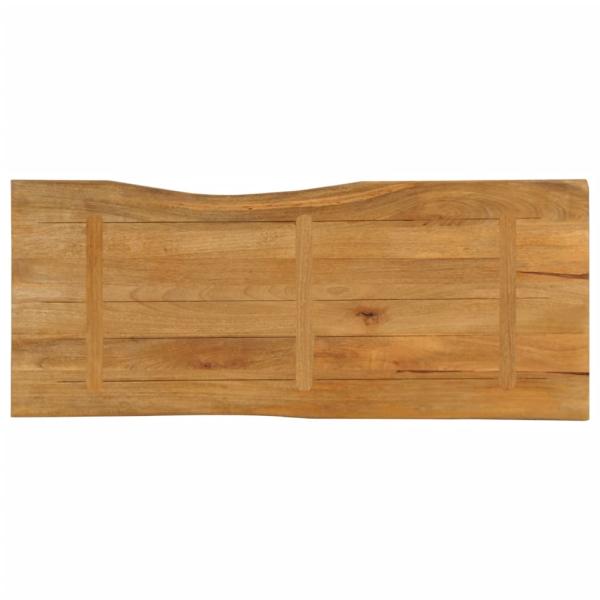 Tischplatte mit Baumkante 140x60x3,8 cm Massivholz Mango