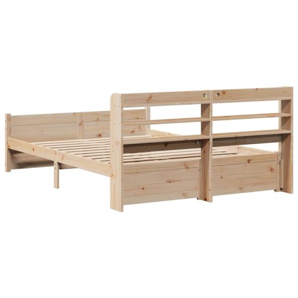 Bettgestell mit Kopfteil ohne Matratze 135x190 cm