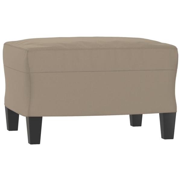 Sessel mit Hocker Taupe 60 cm Mikrofasergewebe