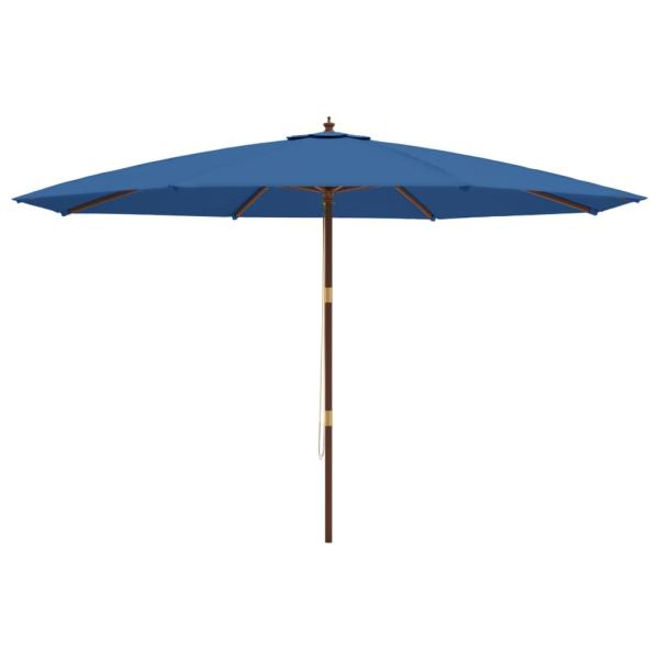 Sonnenschirm mit Holzmast Azurblau 400x273 cm