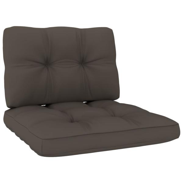 Gartenstühle 2 Stk. mit Taupe Kissen Kiefer Imprägniert