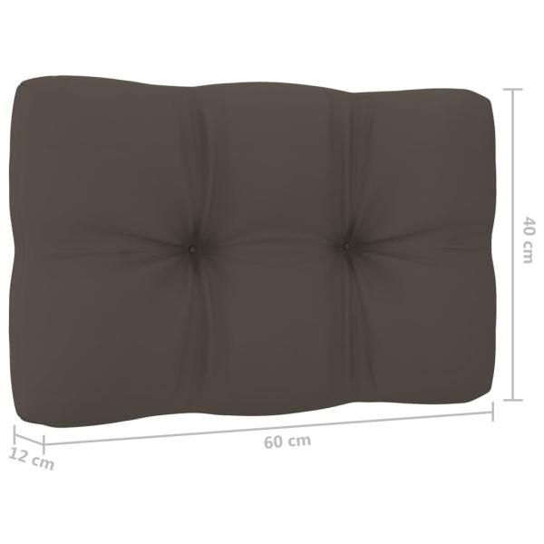 Gartenstühle 2 Stk. mit Taupe Kissen Kiefer Imprägniert