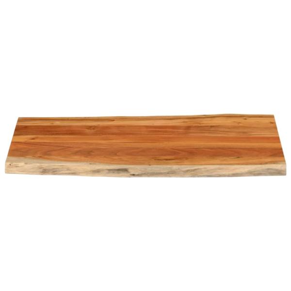 Tischplatte 120x60x2,5cm Rechteckig Massivholz Akazie Baumkante