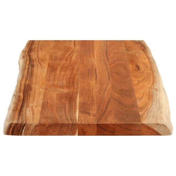Tischplatte 120x60x2,5cm Rechteckig Massivholz Akazie Baumkante