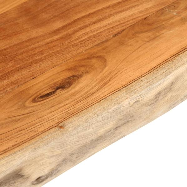 Tischplatte 120x60x2,5cm Rechteckig Massivholz Akazie Baumkante