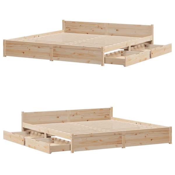 Massivholzbett ohne Matratze 180x200 Kiefernholz