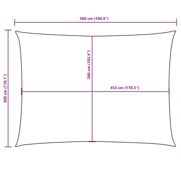 Sonnensegel Oxford-Gewebe Rechteckig 3x5 m Gelb