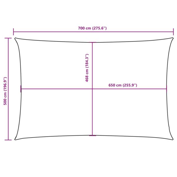 Sonnensegel Oxford-Gewebe Rechteckig 5x7 m Gelb