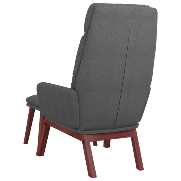 Relaxsessel mit Hocker Dunkelgrau Stoff