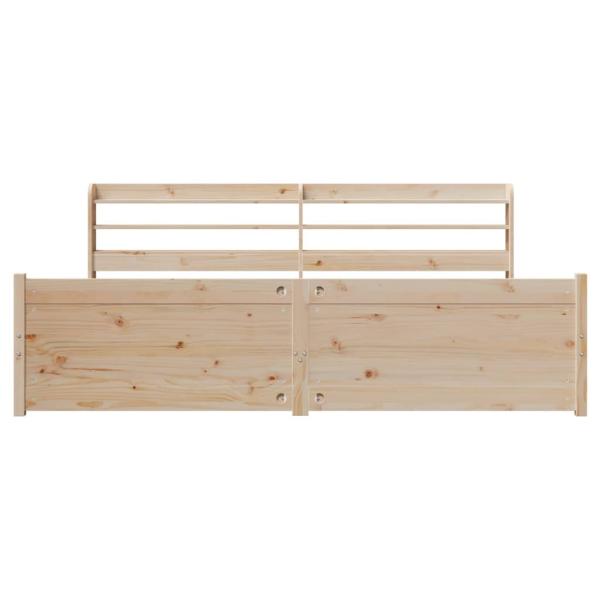 Bettgestell mit Kopfteil ohne Matratze 200x200 cm