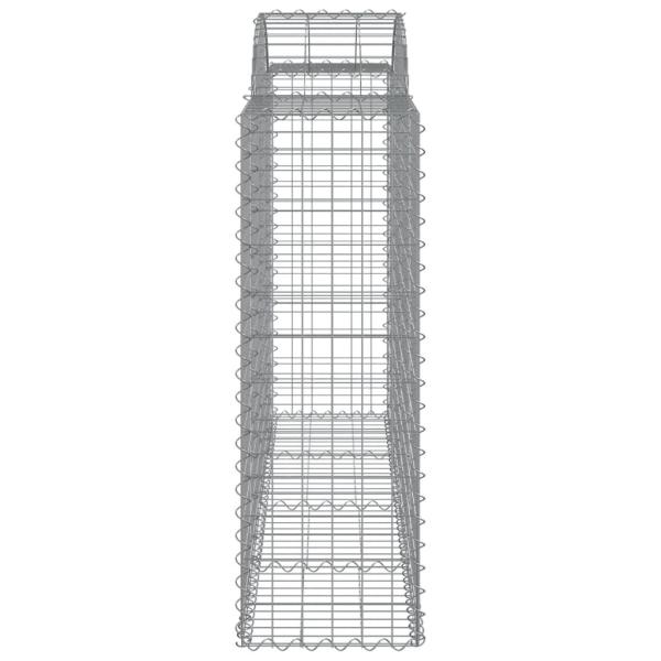 Gabionen mit Hochbogen 9 Stk. 200x50x120/140cm Verzinktes Eisen