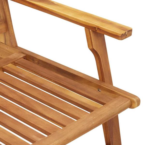 Gartenstühle mit Tisch 3 Stück Massivholz Akazie