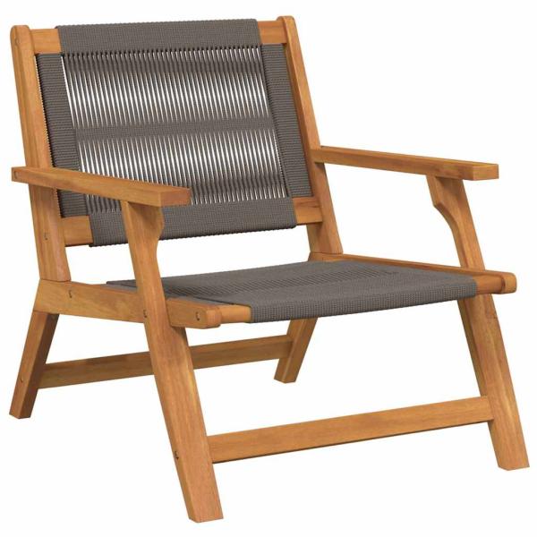 Gartenstühle mit Tisch 3er Set Grau Akazienholz