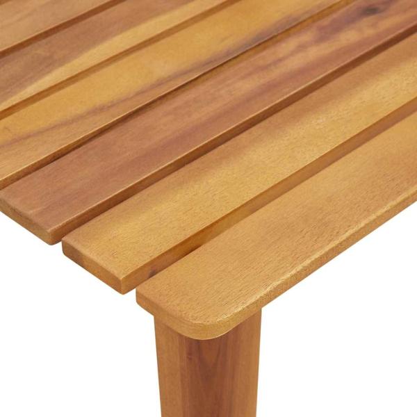 Gartenstühle mit Tisch 3er Set Grau Akazienholz