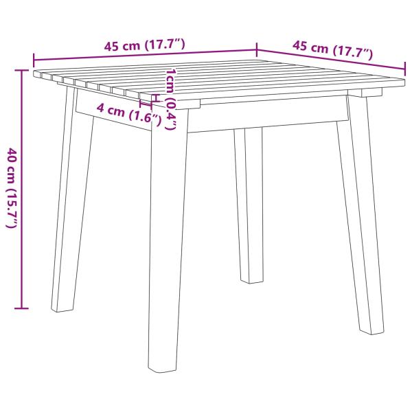 Gartenstühle mit Tisch 3er Set Grau Akazienholz