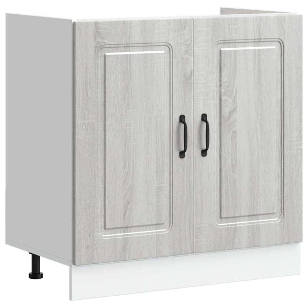 Küchench weiteres Da  mit Doppelbecken Grau Sonoma Holzwerkstoff