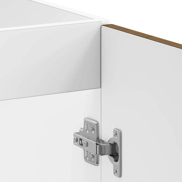 ARDEBO.de - Küchenschrank ""Kalmar"" mit Doppelwaschbecken Brauner Eichenholzwerkstoff