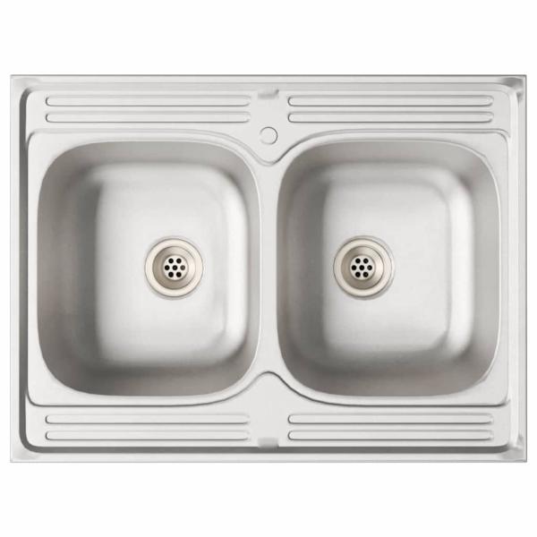 Unterschrank ""Porto"" mit Waschbecken Altes Holz 80x46x84,5 cm Ingenieurholz