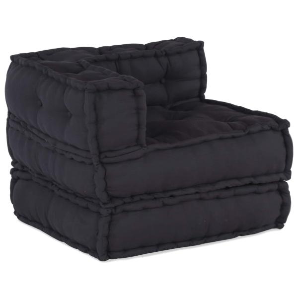 ARDEBO.de - Modular Poufs 3er Set Anthrazit Stoff