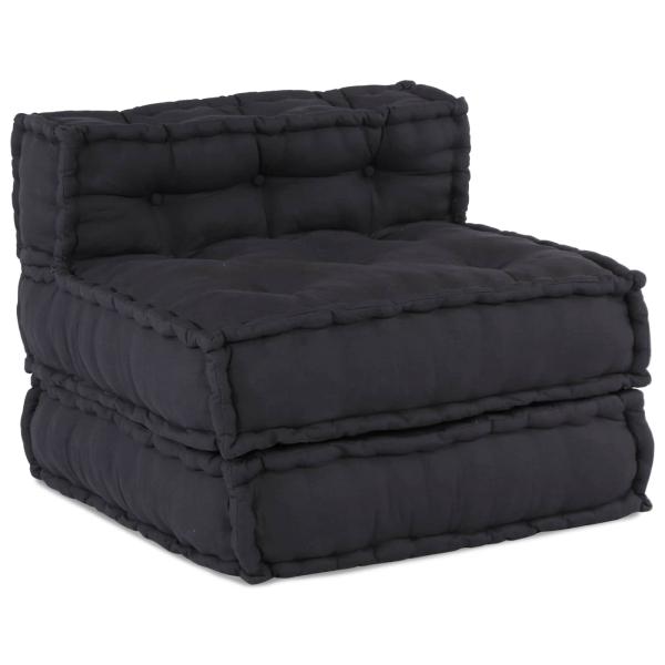 Modular Poufs 3er Set Anthrazit Stoff