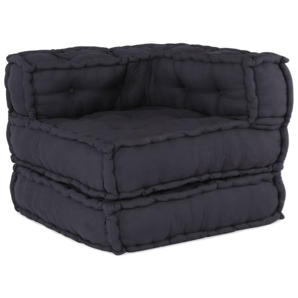 Modular Poufs 3er Set Anthrazit Stoff