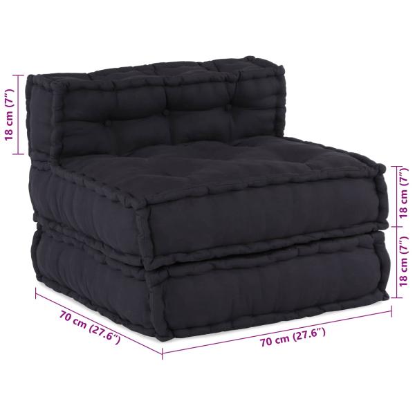 Modulare Poufs 4er Set Anthrazit