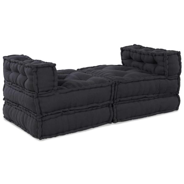 Modulare Poufs 4er Set Anthrazit