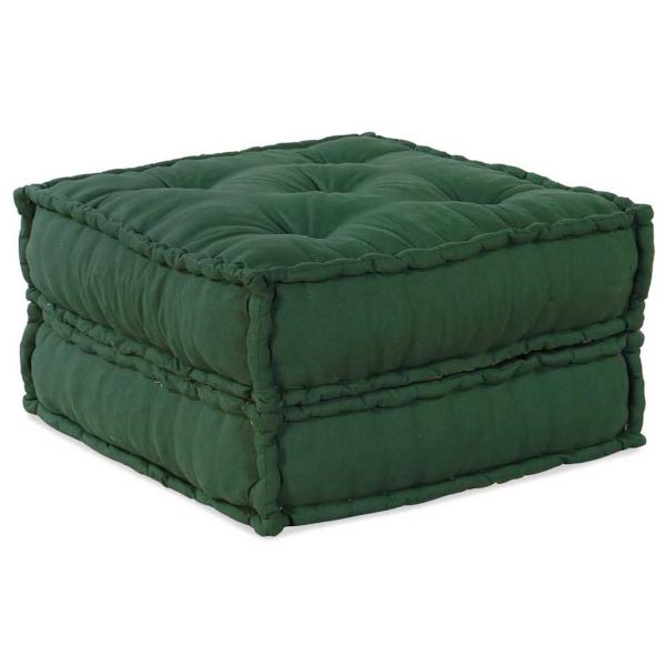Modulare Poufs 4-teilig Grün Stoff