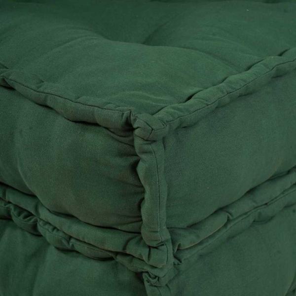 Modulare Poufs 4-teilig Grün Stoff