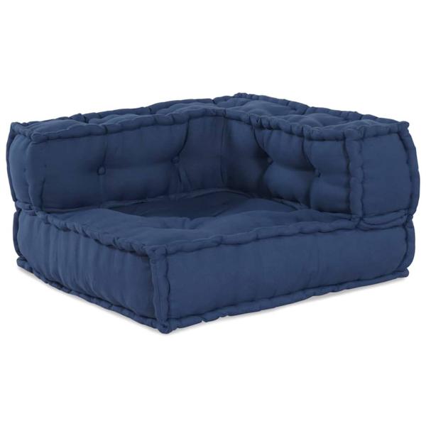 modulare Poufs 3er Set Indigo Stoff