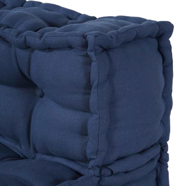 Modulare Poufs 4 Stück Indigo Stoff