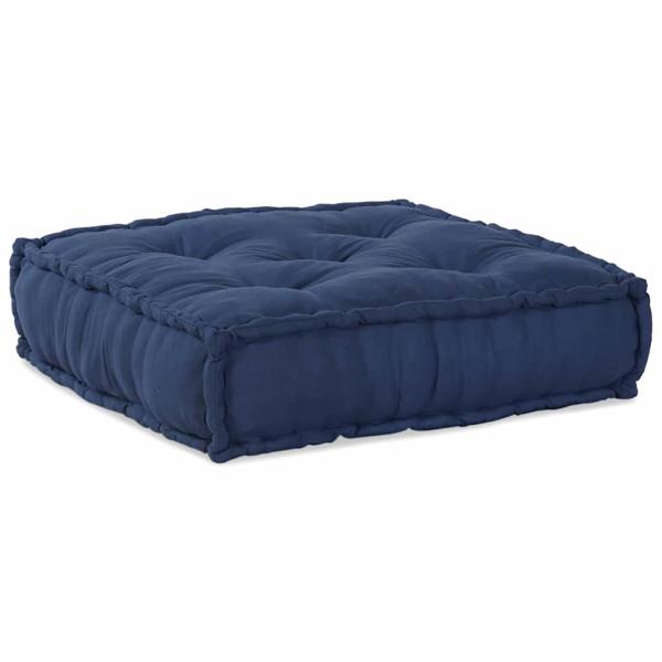 Modulare Poufs 2er Set Indigo Stoff