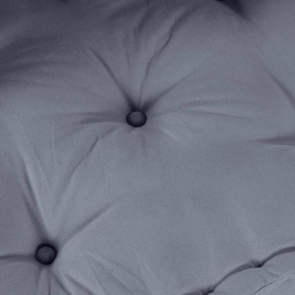 2-Sitzer Modular Pouffe Sofa Umwandelbar Graues Gewebe