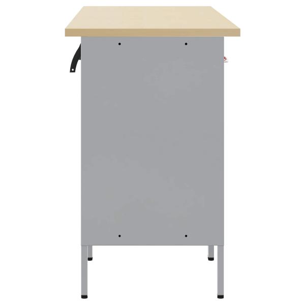 Arbeitsschrankset mit Schubladen 5 Stk. Schwarz und Grau