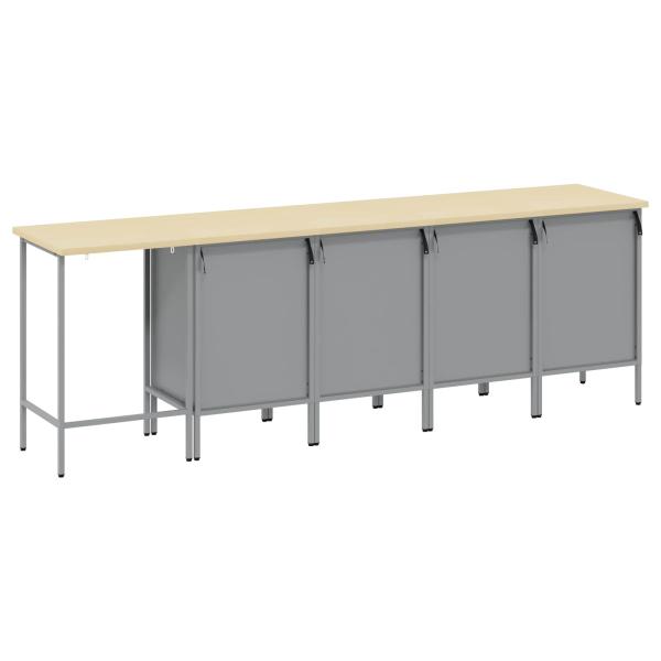 Arbeitsschrankset mit Schubladen 5 Stk. Schwarz und Grau